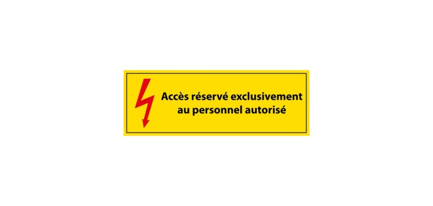 Panneau - Accès Réservé Personnel Autorisé - PVC - ISO 7010 297 x 105 mm