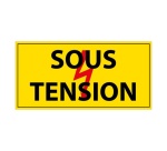 Panneau de danger - Pictogramme Sous tension - PVC - ISO 7010 297 x 105 mm