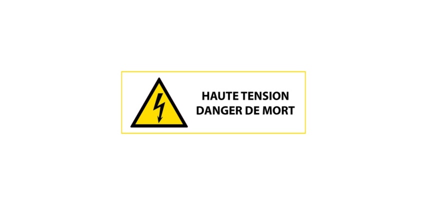 Panneau Haute Tension Danger de Mort W012 - ISO 7010