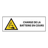 Panneau danger - Charge en cours de la batterie - W026 - ISO 7010 450 x 150 mm PVC 2 mm