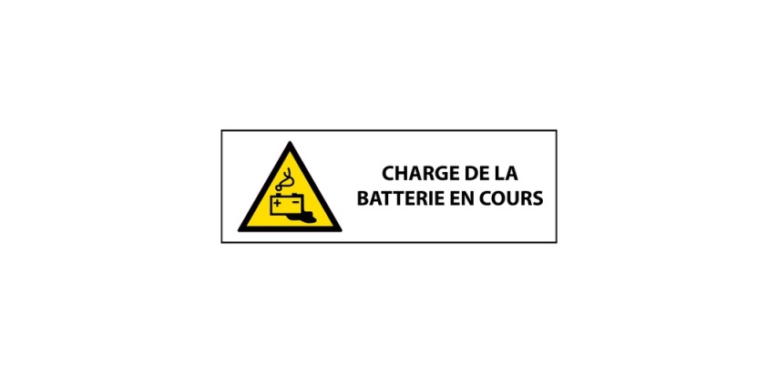 Panneau danger - Charge en cours de la batterie - W026 - ISO 7010
