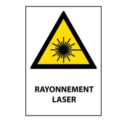 Panneau de danger - Rayonnement laser- W004 - ISO EN 7010 Vinyle Souple Autocollant A5