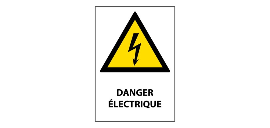 Panneau Danger électrique - W012 – Conforme norme ISO EN 7010