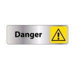 Panneau pictogramme Danger - Signalétique d'information PVC 150 x 47 mm Blanc