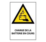 Panneau - Charge en cours de la batterie - W026 - format portrait