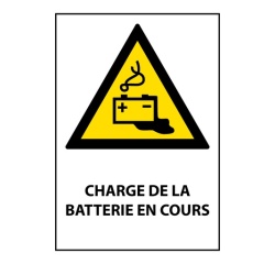 Panneau - Charge en cours de la batterie - W026 - format portrait