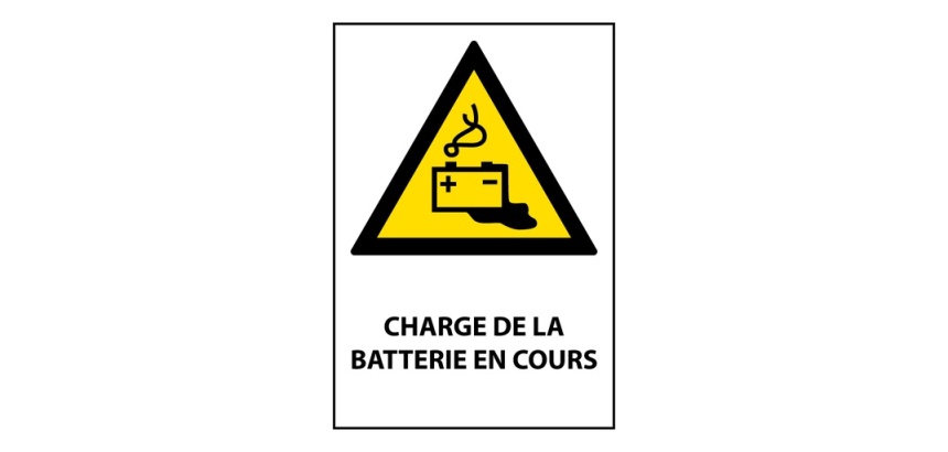 Panneau - Charge en cours de la batterie - W026 - format portrait