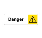 Panneau pictogramme Danger - Signalétique d'information PVC 150 x 47 mm Blanc