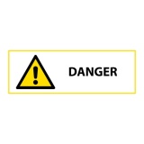 Signalétique de danger - Pictogramme Risque - W001 - ISO 7010 297 x 105 mm PVC 2 mm