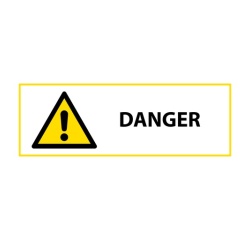 Signalétique de danger - Pictogramme Risque - W001 - ISO 7010 297 x 105 mm Vinyle Souple Autocollant