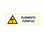 Signalétique de danger - Picto éléments pointus - W022 - ISO 7010