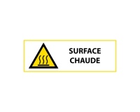 Panneau danger W017 Surface chaude - ISO 7010