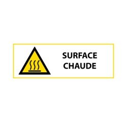 Panneau danger W017 Surface chaude - ISO 7010