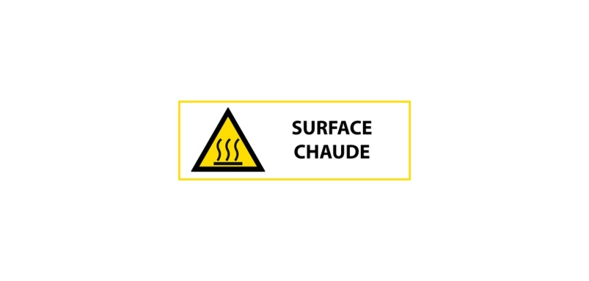 Panneau danger W017 Surface chaude - ISO 7010