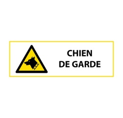 Signalétique de danger - Picto Chien de garde - W013 - ISO 7010