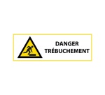 Signalétique de danger - Pictogramme Trébuchement - W007 - ISO 7010 297 x 105 mm Vinyle Souple Autocollant