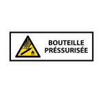 Panneau de sécurité - Danger bouteille pressurisée - Horizontal