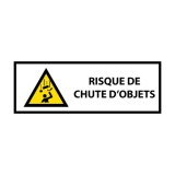Panneau danger - Pictogramme Chute d'objets - W035 - ISO 7010 297 x 105 mm PVC 2 mm