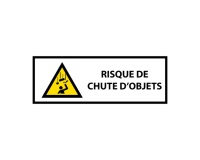 Panneau danger - Pictogramme Chute d'objets - W035 - ISO 7010 297 x 105 mm Vinyle