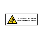 Panneau danger - Écrasement main presse plieuse - W030 - ISO 7010
