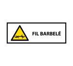 Signalétique de danger - Picto Fil barbelé - W033 - ISO 7010