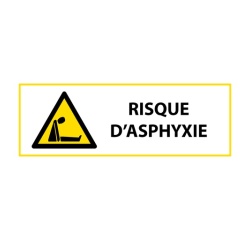 Panneau Danger Risque d'asphyxie W041 conforme ISO 7010