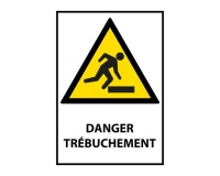 Panneau danger - Danger Trébuchement - W007 - ISO EN 7010