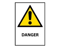 Panneau de danger universel – W001 – Norme ISO EN 7010 sécurité PVC 2 mm A4