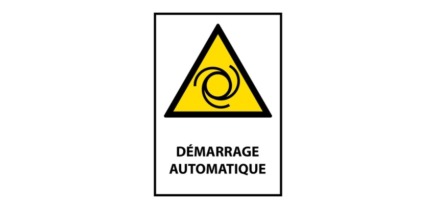 Panneau de danger - Démarrage automatique - W018 - ISO EN 7010