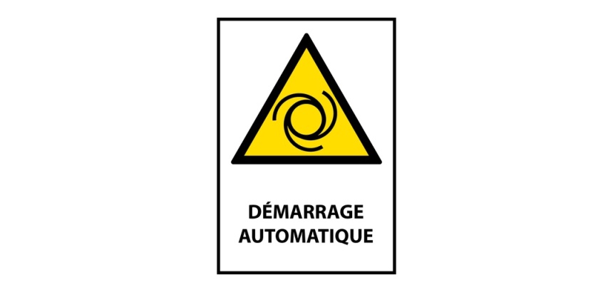 Panneau de danger - Démarrage automatique - W018 - ISO EN 7010