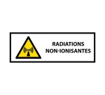 Panneau de danger - Radiations non-ionisantes - W005 - horizontal