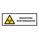 Panneau de danger - Radiations non-ionisantes - W005 - horizontal 450 x 150 mm PVC 2 mm