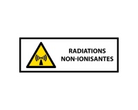 Panneau de danger - Radiations non-ionisantes - W005 - horizontal 450 x 150 mm PVC 2 mm