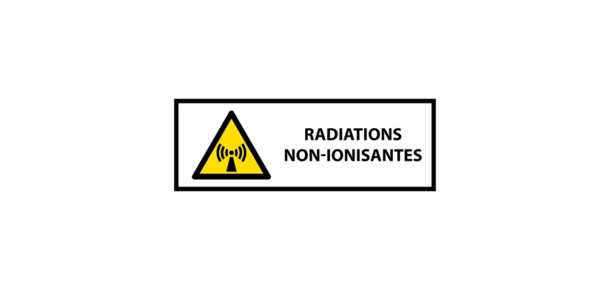 Panneau de danger - Radiations non-ionisantes - W005 - horizontal