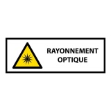 Panneau de danger - Rayonnement optique - W027 - horizontal 450 x 150 mm PVC 2 mm