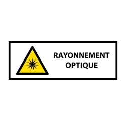 Panneau de danger - Rayonnement optique - W027 - horizontal 297 x 105 mm Vinyle