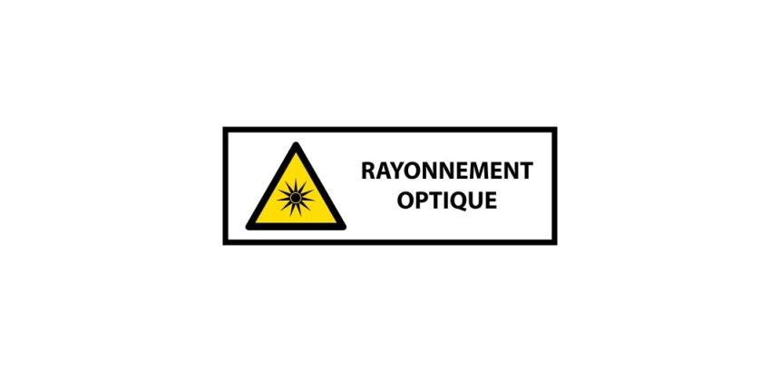 Panneau de danger - Rayonnement optique - W027 - horizontal
