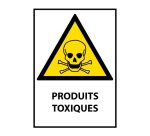 Signalétique de danger - Produits Toxiques - W016 - ISO 7010 Vinyle Souple Autocollant A5