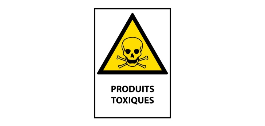 Signalétique de danger - Produits Toxiques - W016 - ISO 7010 Vinyle Souple Autocollant A5