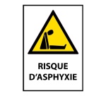 Panneau Danger Risque d'asphyxie W041 conforme ISO 7010