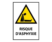 Panneau Danger Risque d'asphyxie W041 conforme ISO 7010