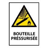 Panneau - Bouteille préssurisée - W029- format portrait Vinyle Souple Autocollant A4