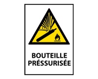 Panneau - Bouteille préssurisée - W029- format portrait PVC dos adhésif A5