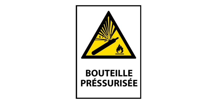 Panneau - Bouteille préssurisée - W029- format portrait