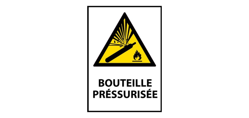 Panneau - Bouteille préssurisée - W029- format portrait
