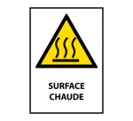 Signalétique de danger - Surface chaude - W017 - ISO 7010 Vinyle Souple Autocollant A5