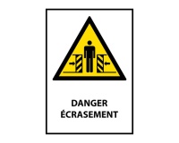 Panneau sécurité - W019 – Danger d’écrasement – ISO EN 7010 PVC 2 mm A3