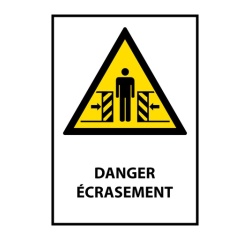 Panneau sécurité - W019 – Danger d’écrasement – ISO EN 7010