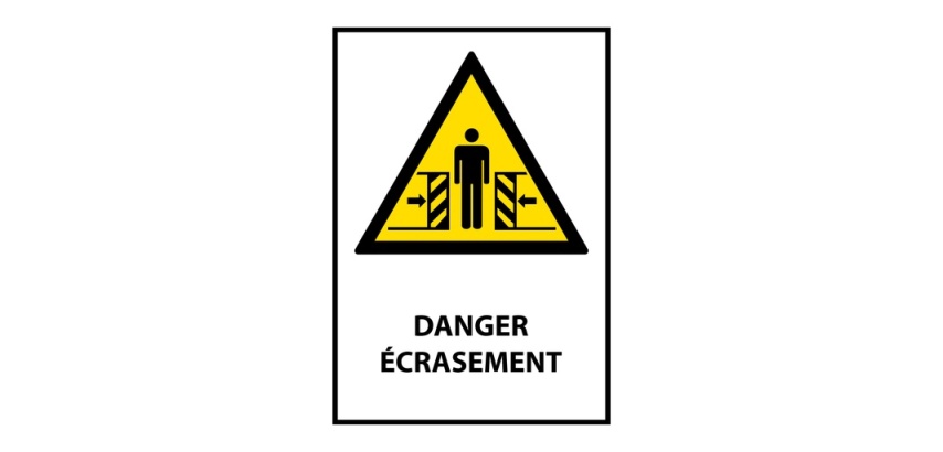 Panneau sécurité - W019 – Danger d’écrasement – ISO EN 7010