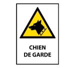 Signalétique W013 – Panneau danger chien de garde – ISO 7010